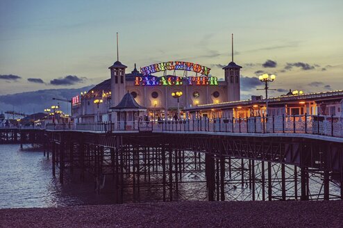 Brighton Pier during sunset